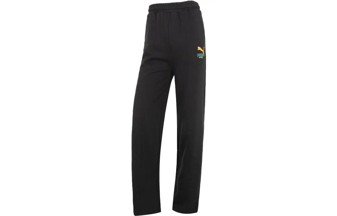 PUMA Casual Pants Women's Black Moderate Straight Fit Pants