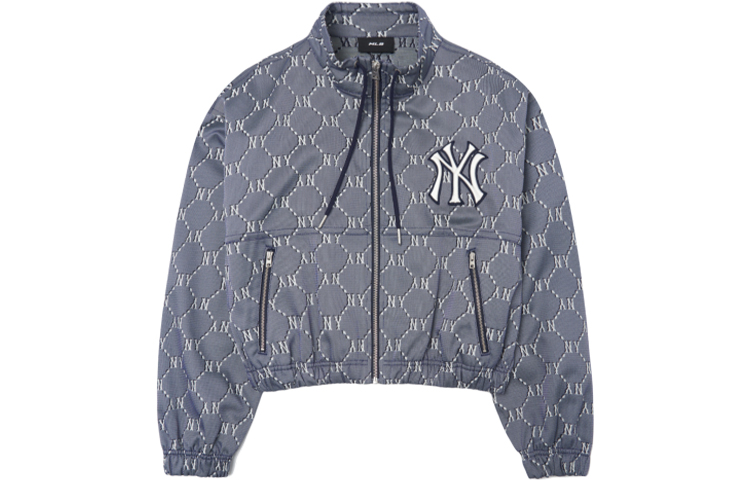 Женская куртка MLB Monogram New York Yankees (синяя)