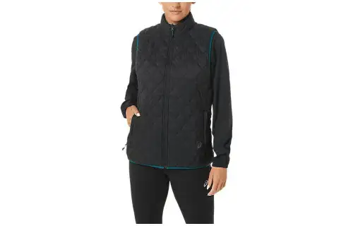 ASICS Vests Women's Black Stand Collar Moderate Other