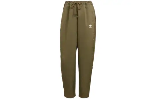 Adidas Originals Casual Pants Women's Green Moderate Straight Fit Pants