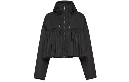 PRADA Cropped Coat Women's Black