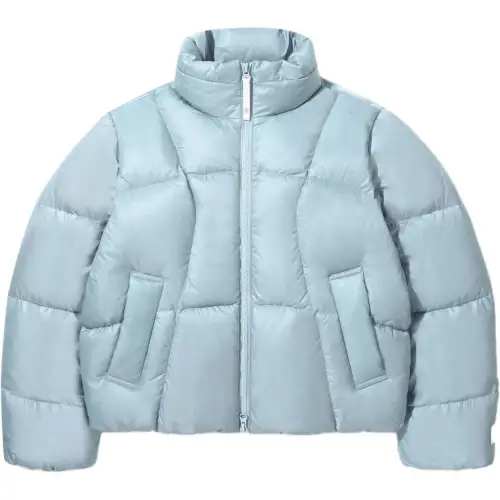 FILA Down Jackets Women's Blue Stand Collar Moderate