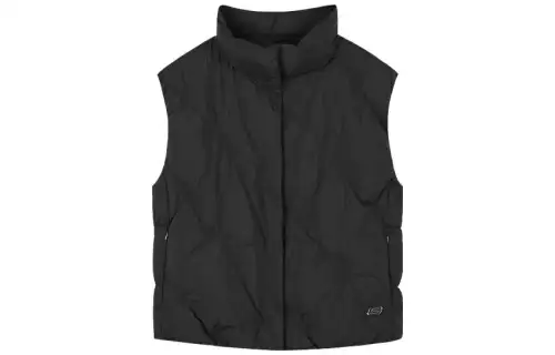 Skechers Colorful Down Vests Women's Carbon Black/0018 Stand Collar Moderate Other