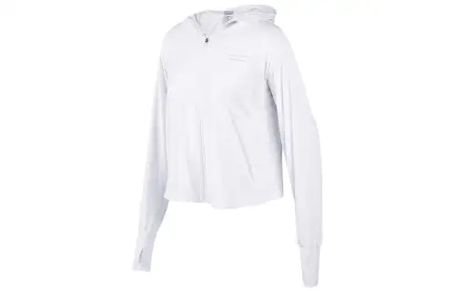 Skechers Sun Protection Clothing Women's White Hooded Moderate Straight Fit