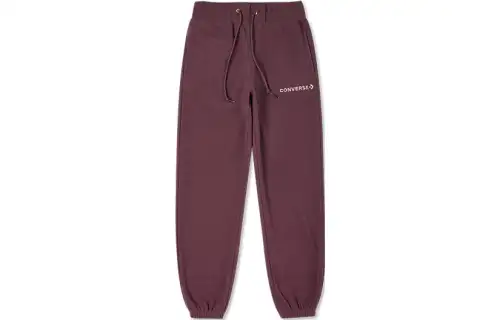 Converse Knitted Sweatpants Women's Burgundy Moderate Cuffed Pants