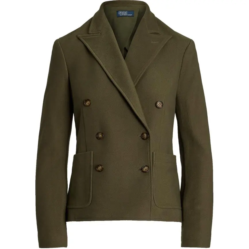 Polo Ralph Lauren FW24 Business Suit Coat Tight Fit Version Women's Olive Green