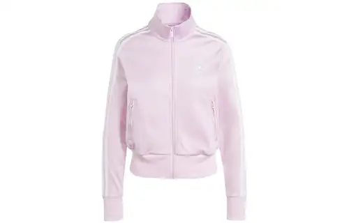 Adidas originals Clover Adicolor Classics Firebird Track Jacket Three Stripes Color Block Short Long Sleeve Jacket Women's Pink