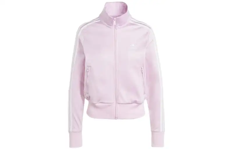 Adidas originals Clover Adicolor Classics Firebird Track Jacket Three Stripes Color Block Short Long Sleeve Jacket Women's Pink