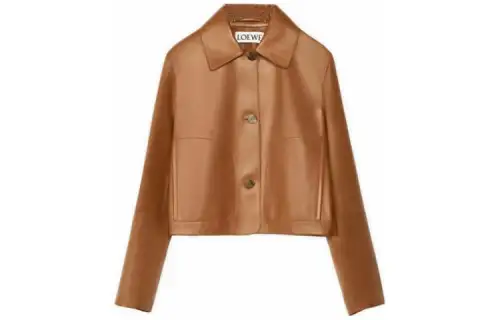 LOEWE Leather Jacket Women's Brown