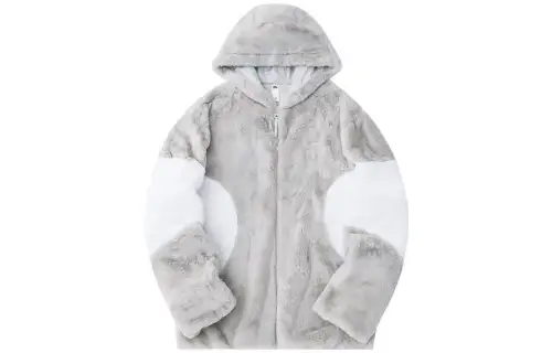 ANTA Life Collection Velvet Jackets Women's Tone Gray Hooded Thickened
