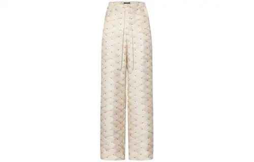 LOUIS VUITTON 3D Malletage Print Wide-Leg Pajama Pants