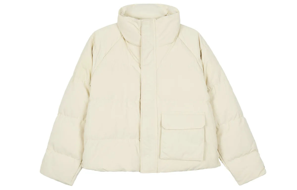 Jordan Puffer Jackets Women's Light Yellow Stand Collar Moderate Other