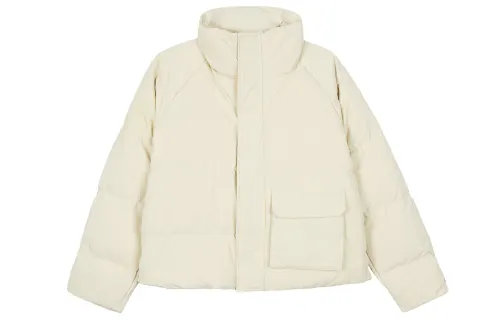 Jordan Puffer Jackets Women's Light Yellow Stand Collar Moderate Other