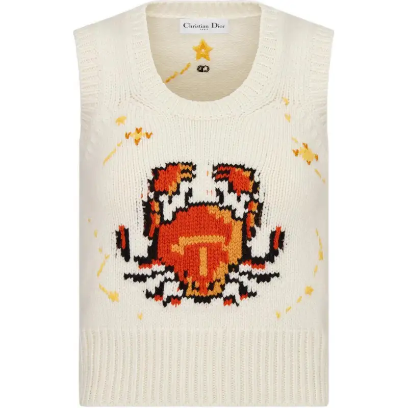 DIOR New Season Collection DIOR FW22 Qixi Festival Collection FW22 Vest Women's Ecru