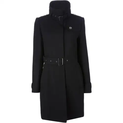 Burberry Trench Coats Women's Black Turtleneck Moderate Other