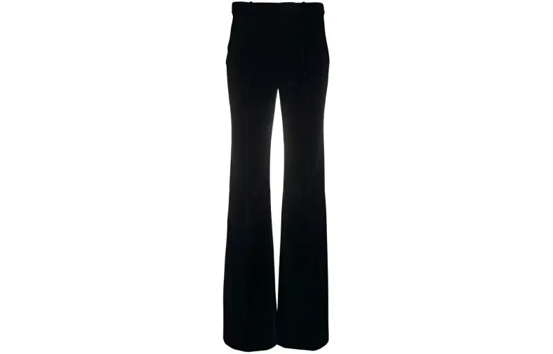 SAINT LAURENT Velvet-effect Flared Trousers