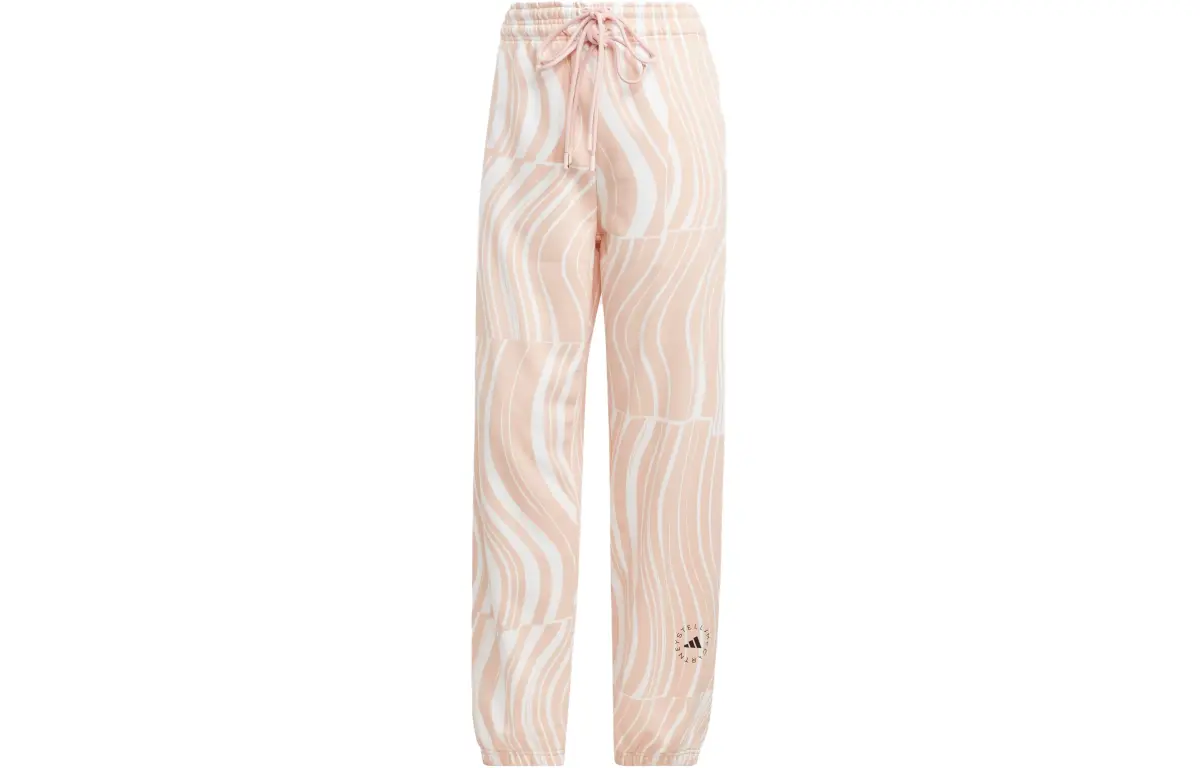 Adidas Knitted Sweatpants Women's Light Pink Moderate Cuffed Pants