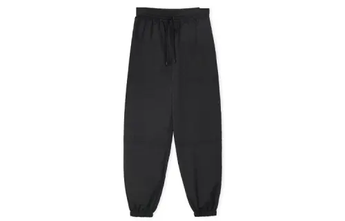 LOEWE Knitted Sweatpants Women's Black Moderate Cuffed Pants