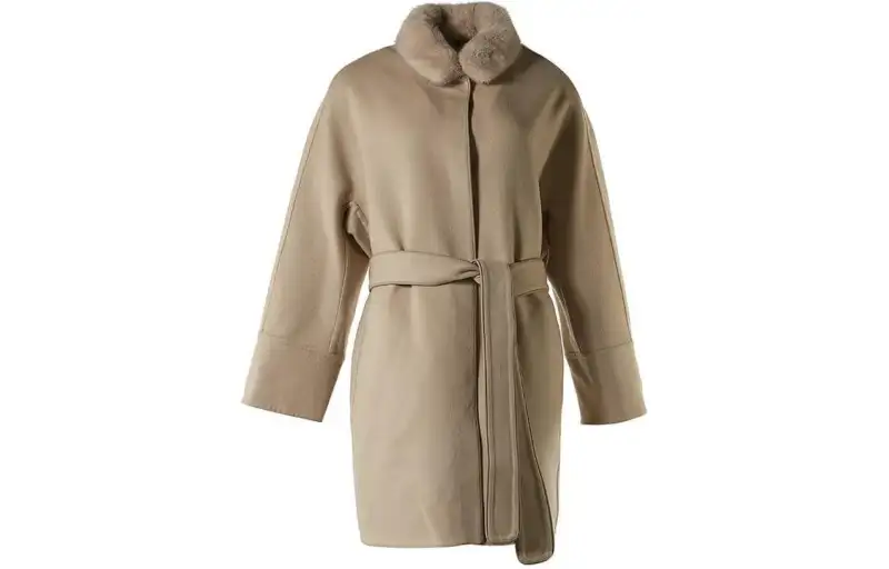 Loro Piana Coats Women's Brown Fur Collar Moderate
