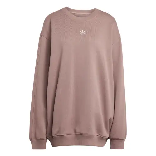 Adidas Women's Essentials Oversized French Terry Sweatshirt Trace Brown