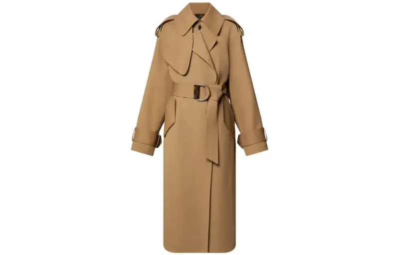 LOUIS VUITTON Trench Coat Women's Khaki