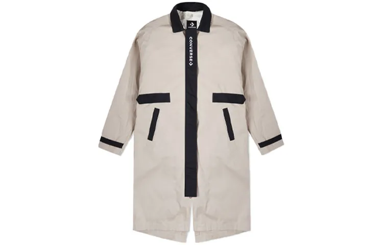 Converse Parka Coats Women's Beige Lapel Moderate
