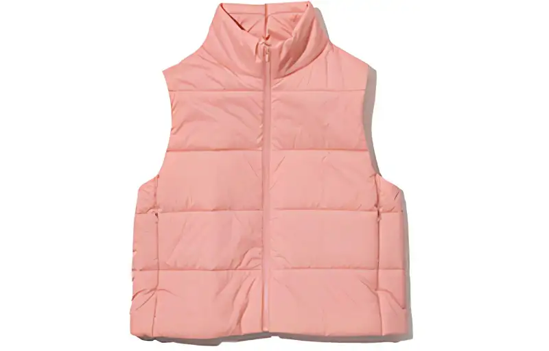 UNIQLO Vests Women's Pink Stand Collar Moderate Other