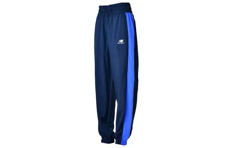 New Balance Knitted Sweatpants Women's Blue Moderate Cuffed Pants