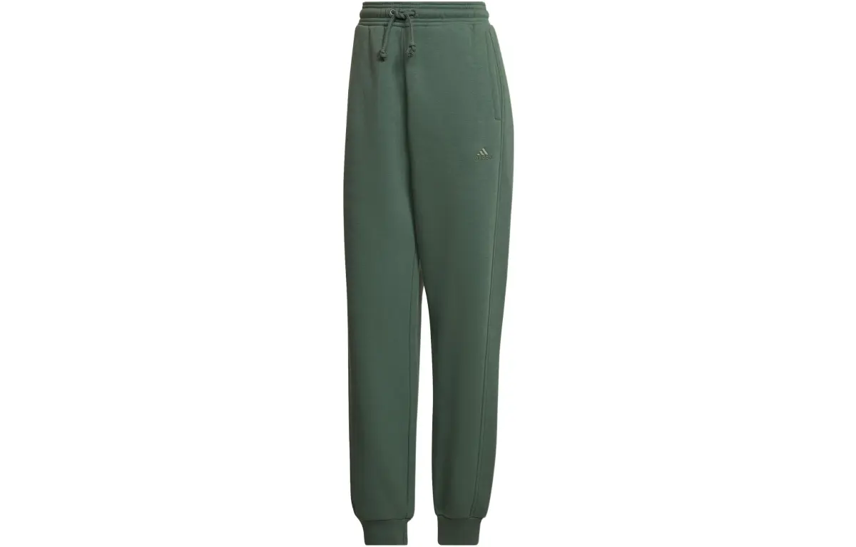 Adidas Knitted Sweatpants Women's Green Moderate Cuffed Pants