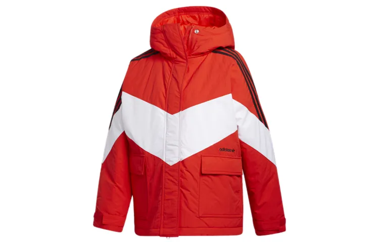 Adidas Originals Puffer Jackets Women's Red Hooded Moderate Other