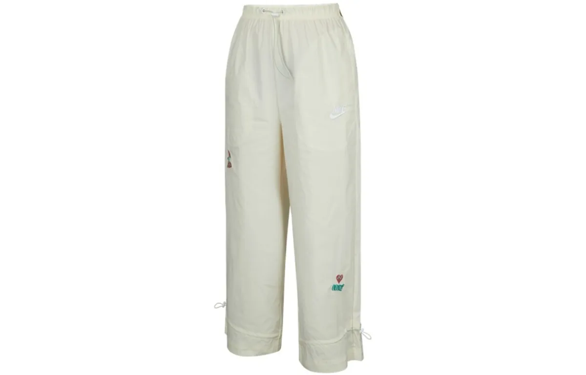 Nike Casual Pants Women's Ecru Moderate Wide Leg Pants