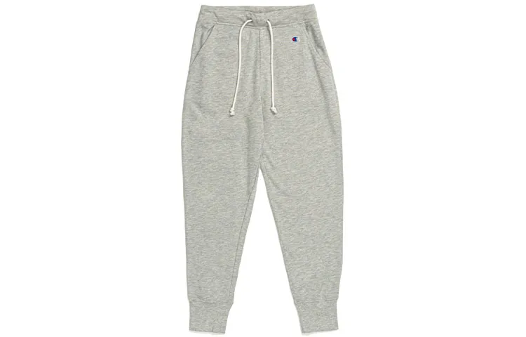 Champion Straight Fit Pants Sweatpants Japan Version Women's Light Gray