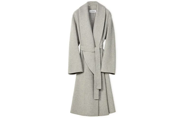 LOEWE SS22 Velvet feel Coat Women's Gray