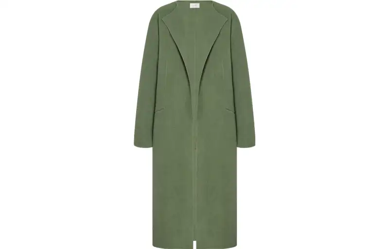 The Row Priske V-neck wool coat