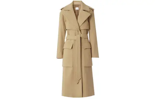 Burberry Velvet Jackets Women's Honey Lapel Moderate