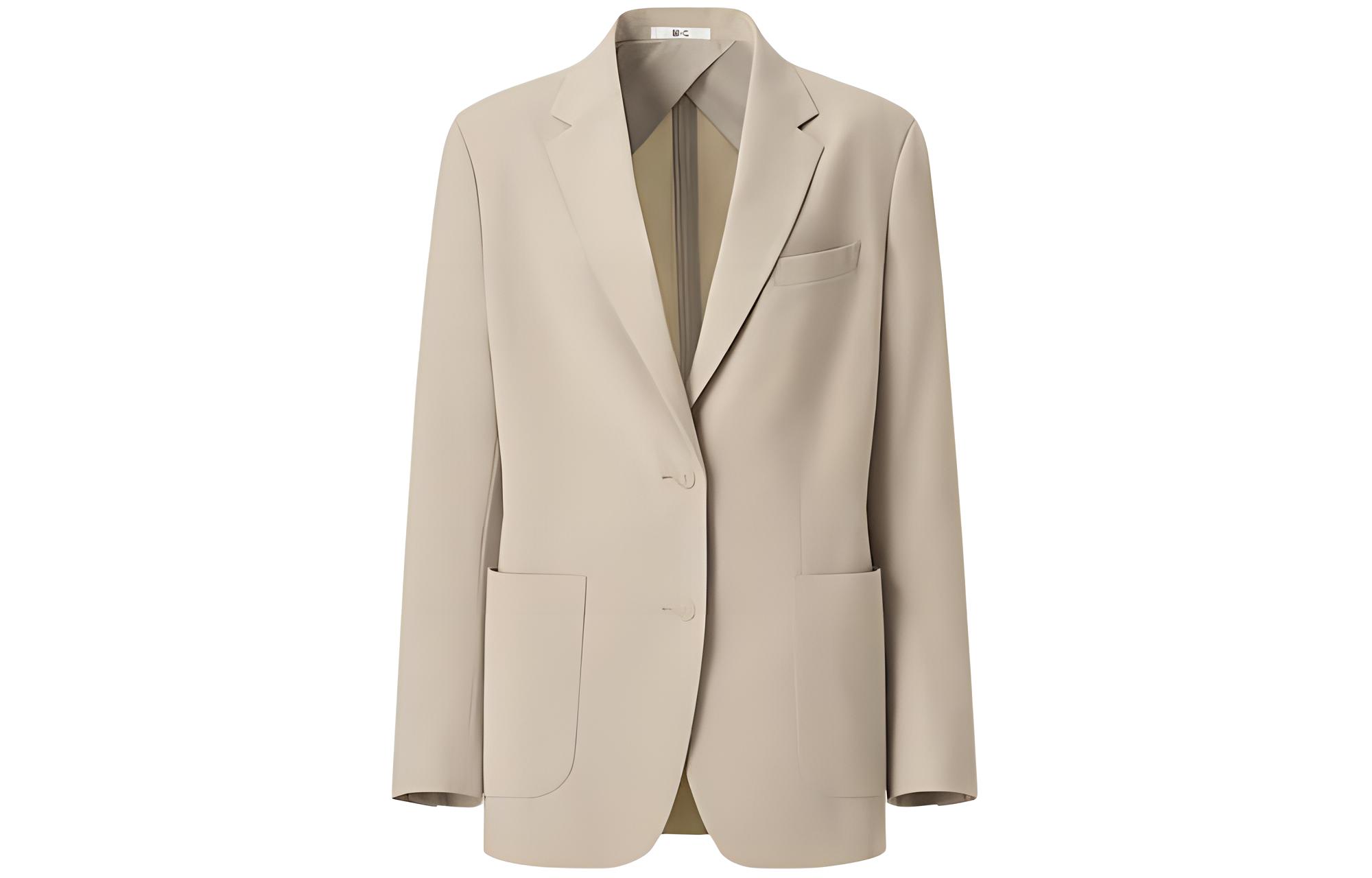 Женский пиджак UNIQLO (бежевый)