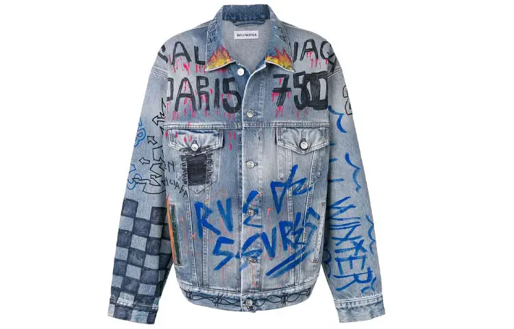【Previous Season】graffiti oversized denim jacket