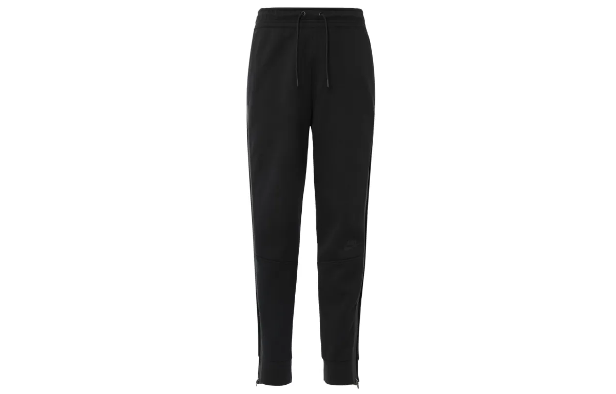 Nike Knitted Sweatpants Women's Black Moderate Straight Fit Pants