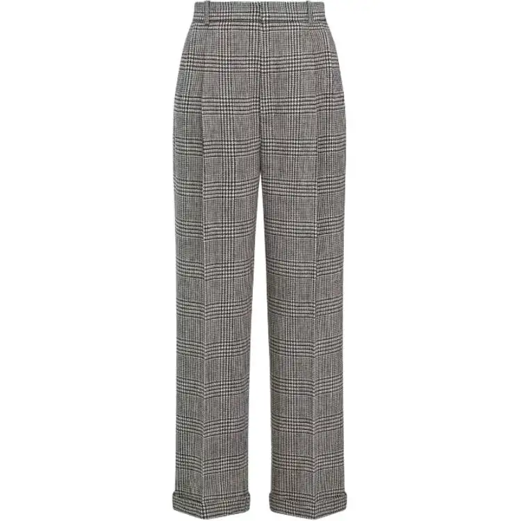 Christian DIOR Plaid Wide Leg Pants