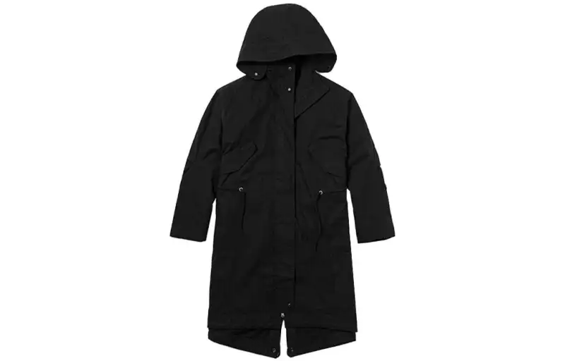 Timberland Parka Coats Women's Black Hooded Moderate