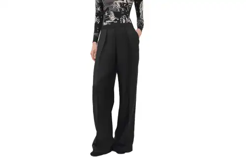 HERMES Casual Pants Women's Black