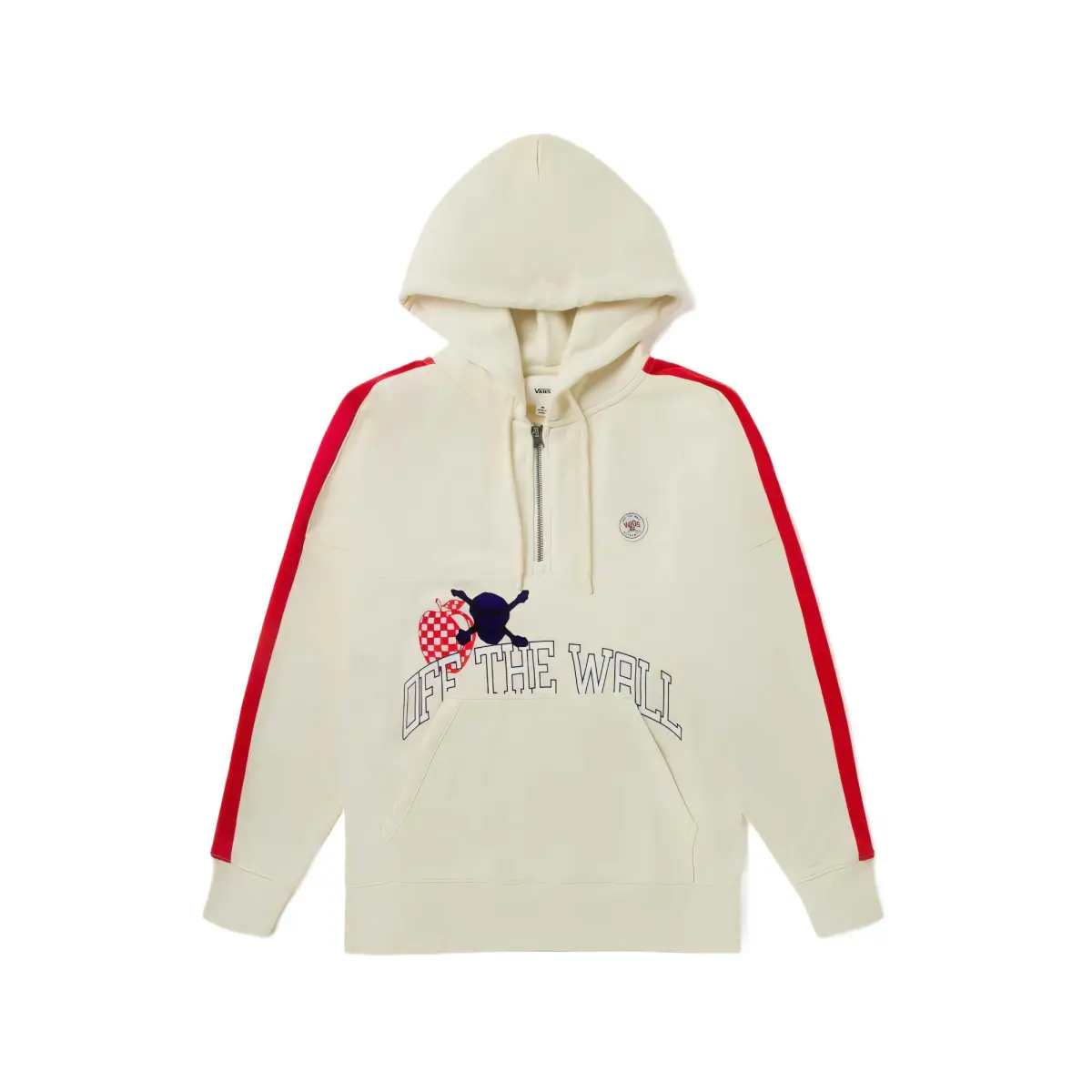 Vans Sweatshirts Women's Beige Hooded (Non-detachable) Moderate Straight Fit