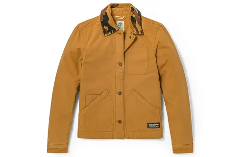 Timberland Camouflage Lapel Loose Fit Puffer Jacket Women's Wheat