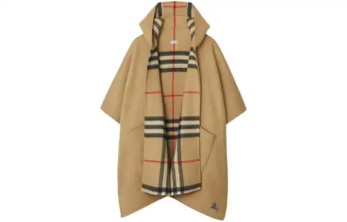 Burberry EKD embroidered Hooded Cashmere Cape