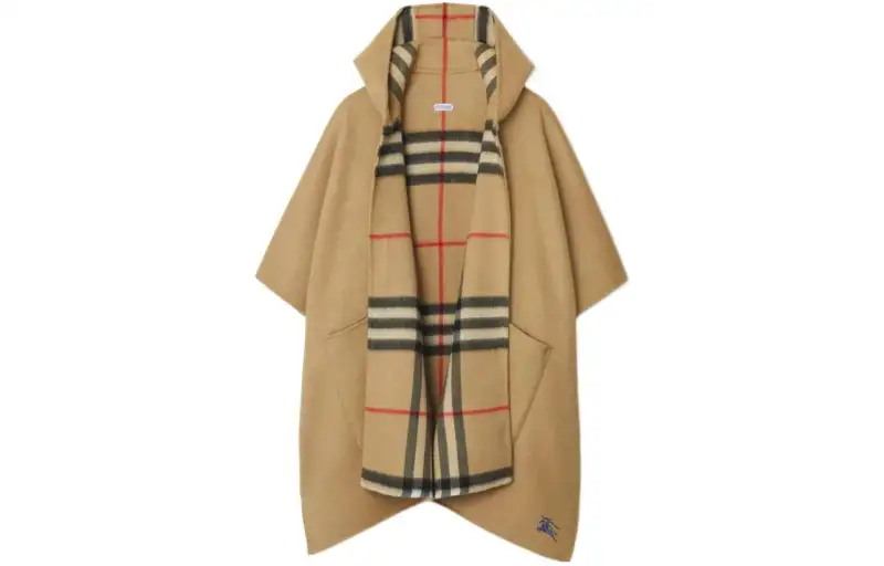 Burberry EKD embroidered Hooded Cashmere Cape