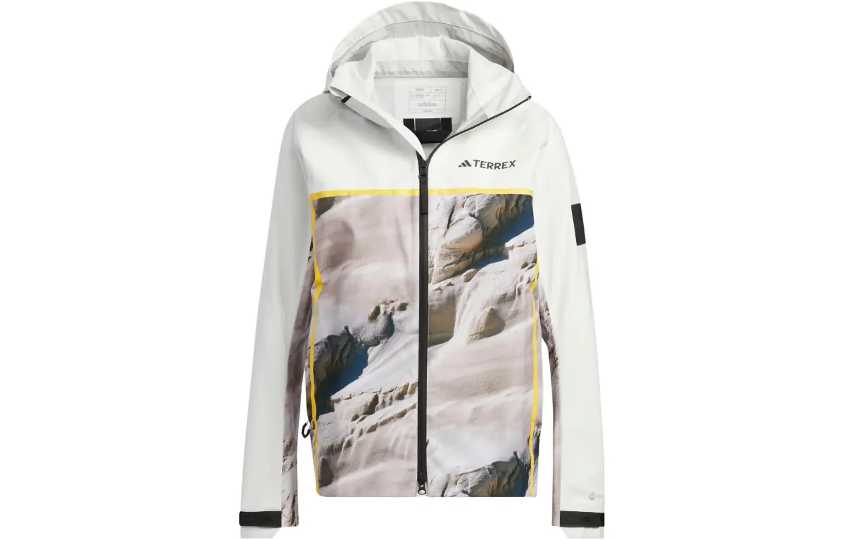 Adidas Waterproof And Windproof Windbreaker Jacket Women's Jade White