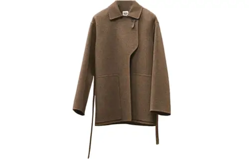 HERMES Velvet Jackets Women's Brown Lapel Moderate
