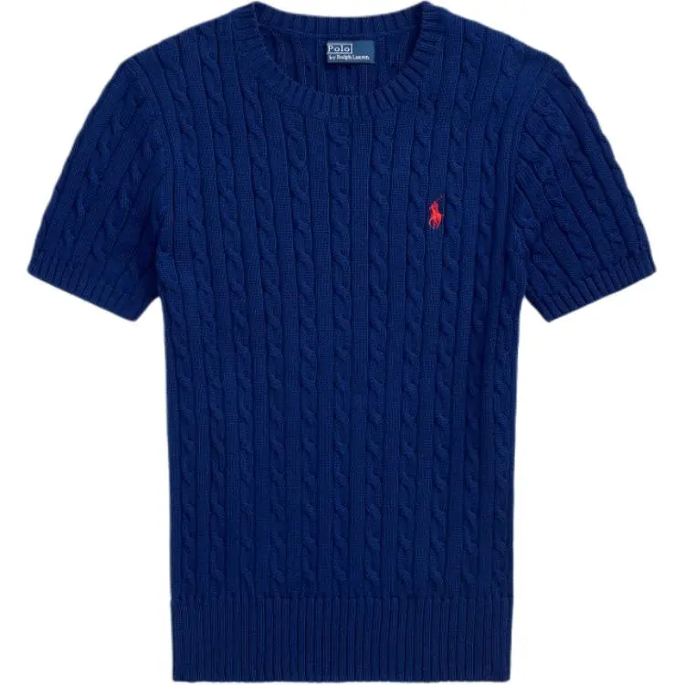 Polo Ralph Lauren cable-knit short-sleeve top