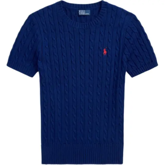 Polo Ralph Lauren cable-knit short-sleeve top