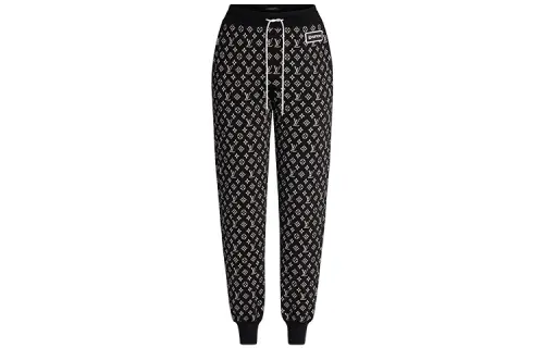 LOUIS VUITTON SS21 Knitted Sweatpants Women's Black